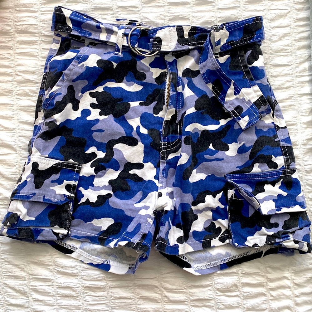 High Waisted Camo Shorts